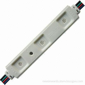 Injection Waterproof 5050 RGB LED Module with 12V DC Working Voltage, Anti-UV Design, 3 LEDs